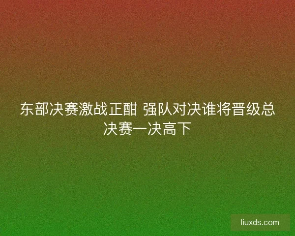 东部决赛激战正酣 强队对决谁将晋级总决赛一决高下 东部决赛激战正酣 强队对决谁将晋级总决赛一决高下